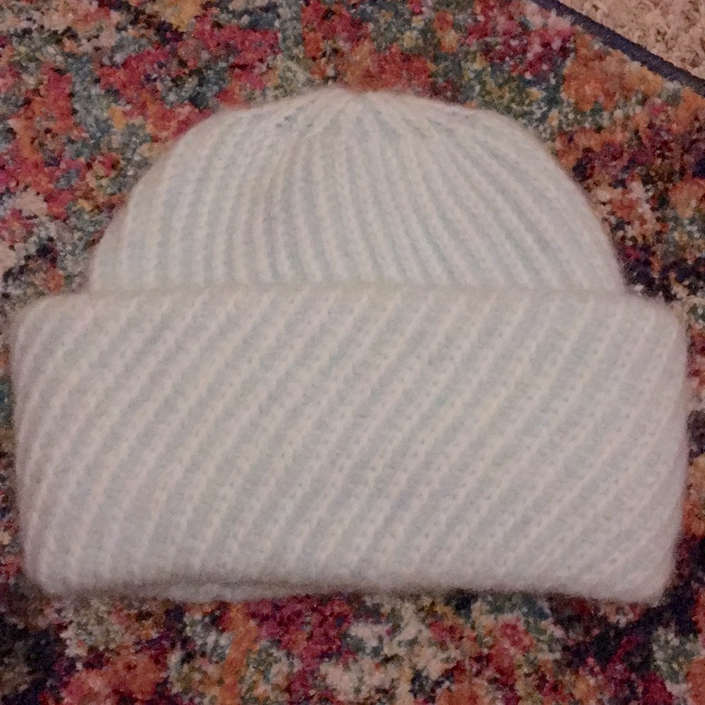 Ridiculously soft, light blue beanie
